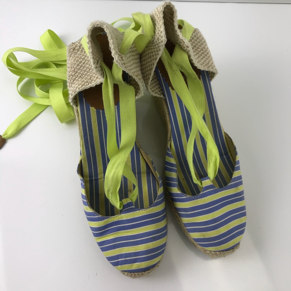 J.Crew made made in Spain lace up espadrilles 6. These are so cute and preppy!